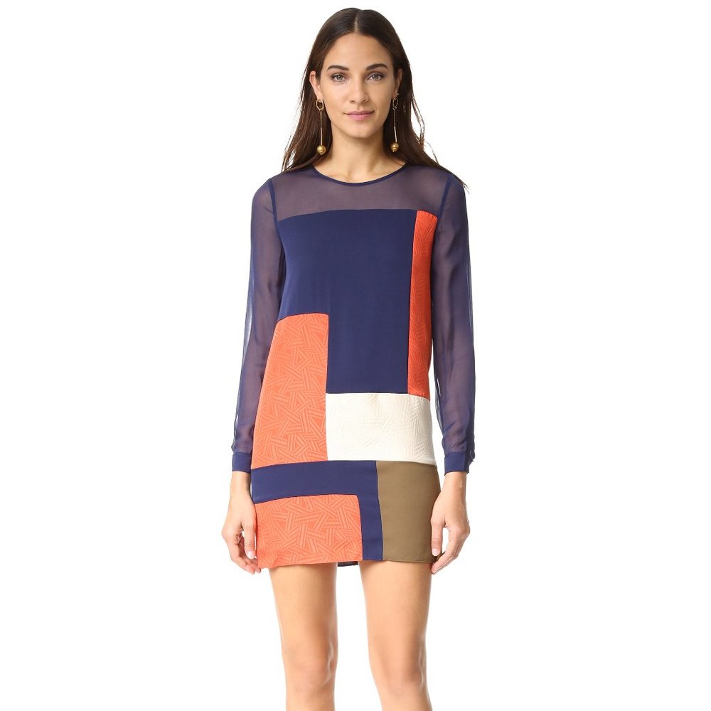 Diane von Furstenberg Raegan Dress Blue Orange